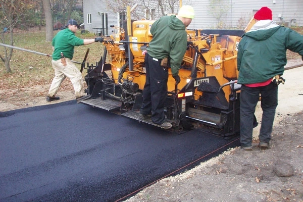 Asphalt Driveway Crew Installing a driveway